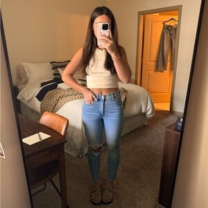 Madewell - skinny distressed jeans - size 25